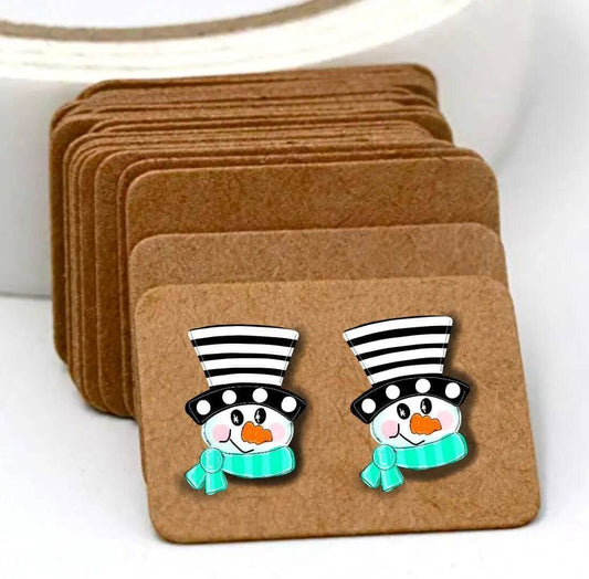 Snowman ~ Acrylic Laser Cut Earrings